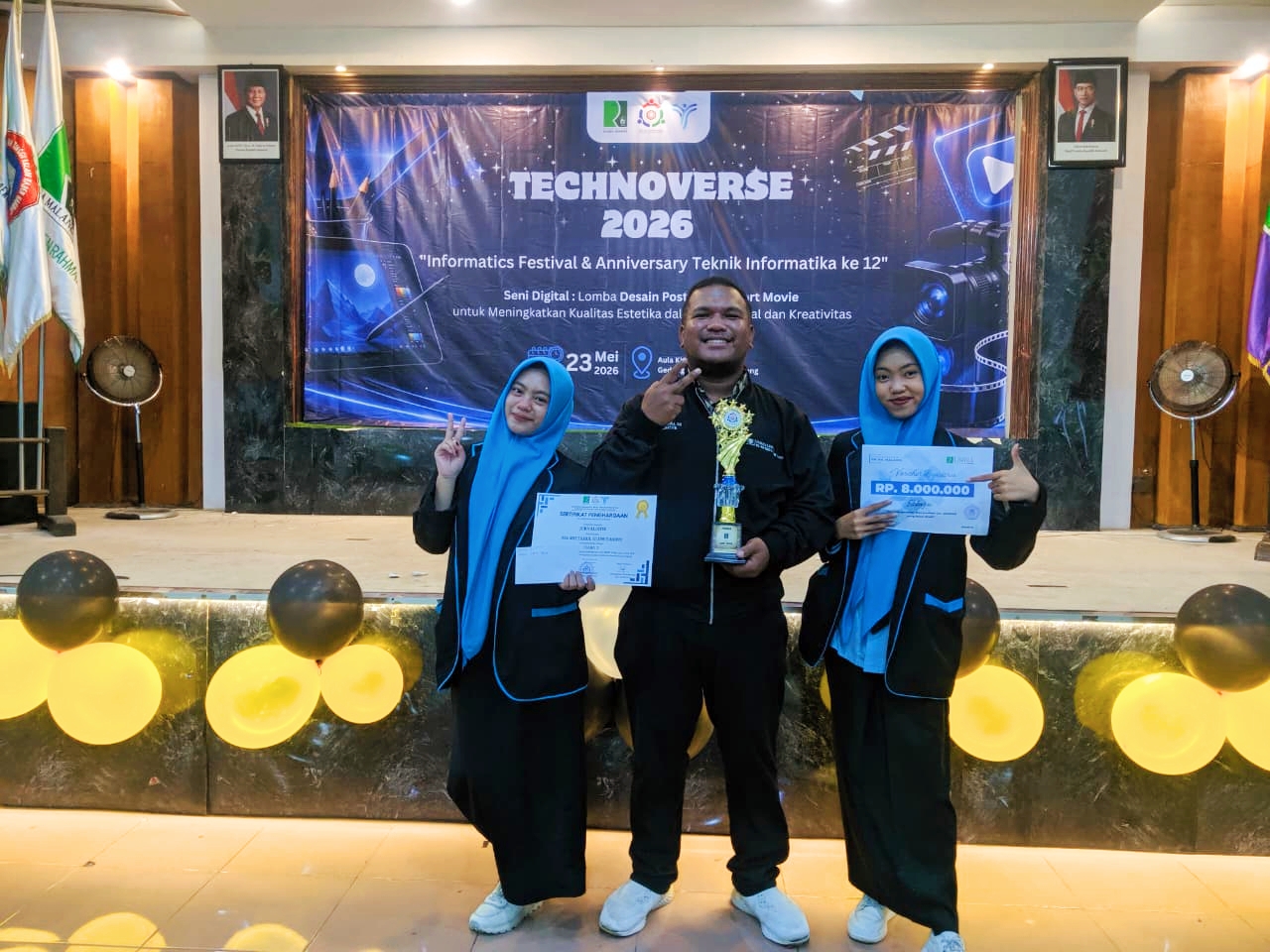 Jurnalistik MA Miftahul Ulum Dampit Raih Juara 3 Short Movie di Anniversary Teknik Informatika UNIRA Malang